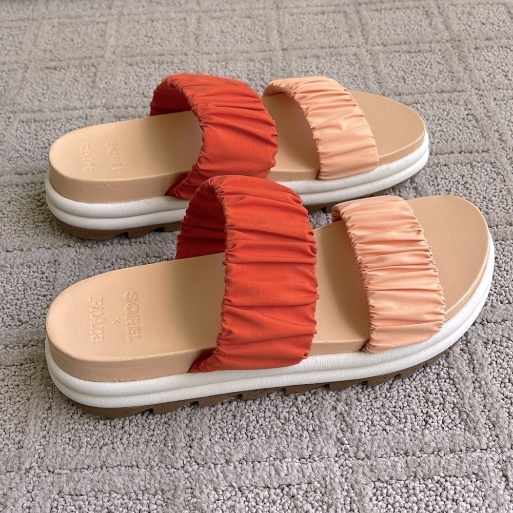 New Sorel X PrAna Roaming Two strap Vegan Boho Gorpcore Slide Chunky Platform - Picture 3 of 8